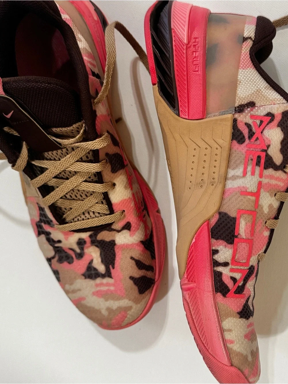 Nike Metcon 8 AMP Coral Chalk Camo CrossFit Training Shoes Size 8.5